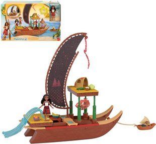 Ігровий набір Mattel Disney Moana 2 Floating Adventure Canoe, 10 аксесуарів JBT54 фото