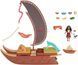 Ігровий набір Mattel Disney Moana 2 Floating Adventure Canoe, 10 аксесуарів JBT54 фото 2