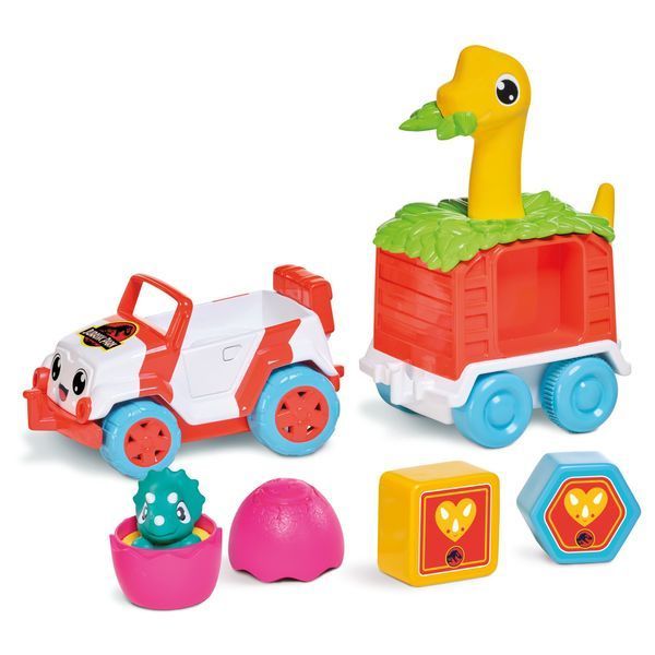 Іграшкова машинка сортер Tomy Toomies Динотрейлер з динозавром та яйцем E73253 фото