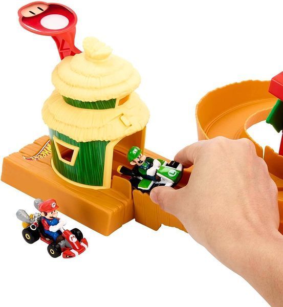 Трек Hot Wheels The Super Mario Bros. игровой набор &laquo;Гоночная трасса Королевства джунглей&raquo; с машинкой Марио ХМК49 фото