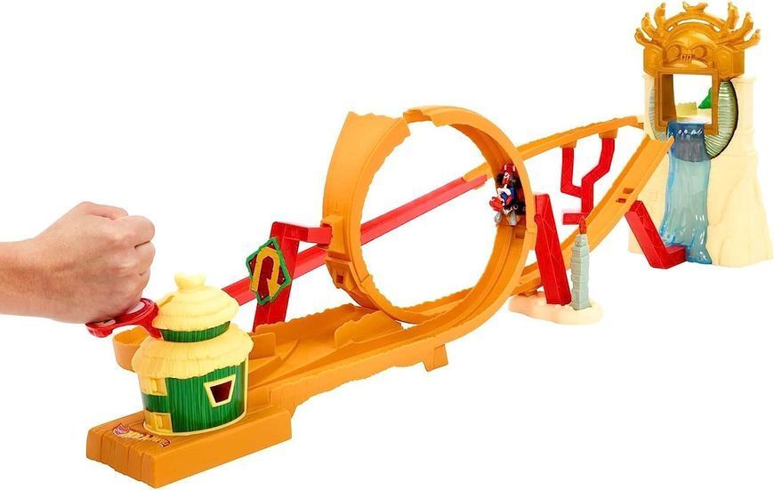Трек Hot Wheels The Super Mario Bros. игровой набор &laquo;Гоночная трасса Королевства джунглей&raquo; с машинкой Марио ХМК49 фото