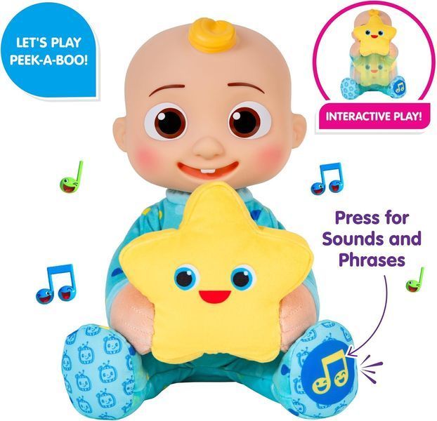 Интерактивная мягкая игрушка CoComelon Peek-A-Boo JJ Кокомелон, 25см CMW0506 фото