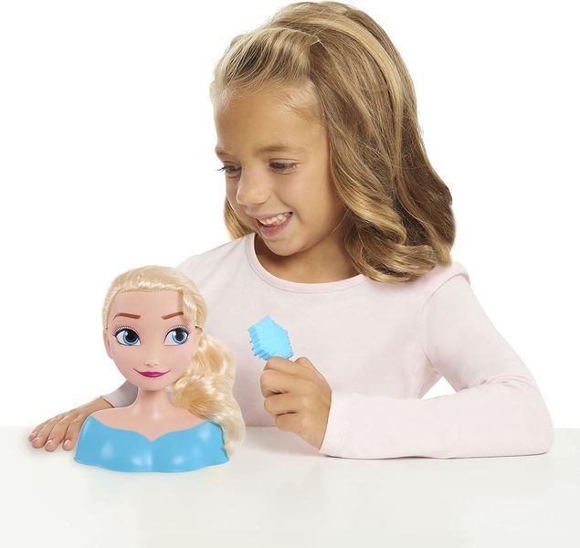 Кукла манекен Disney Princess Elsa Styling Head голова для причёсок Ельза с расчёской, 15см SHE15 фото