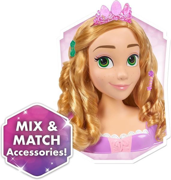 Кукла манекен Disney Princess Rapunzel Styling Head голова для причёсок Рапунцель 18 предметов, 20см 87617 фото
