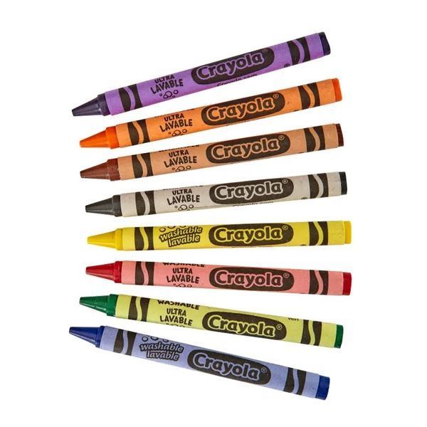 Набор восковых карандашей Crayola Crayons Ultra-Clean Washable Смываемые Крайоны 64 шт  5232870001 фото