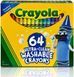 Набор восковых карандашей Crayola Crayons Ultra-Clean Washable Смываемые Крайоны 64 шт  5232870001 фото 1