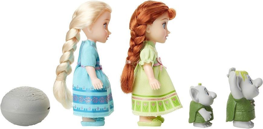 Ляльки Jakks Pacific Disney Frozen Petite Подарунковий набір Холодне серце Ельза та Анна з тролями, 15см 205271-3 фото