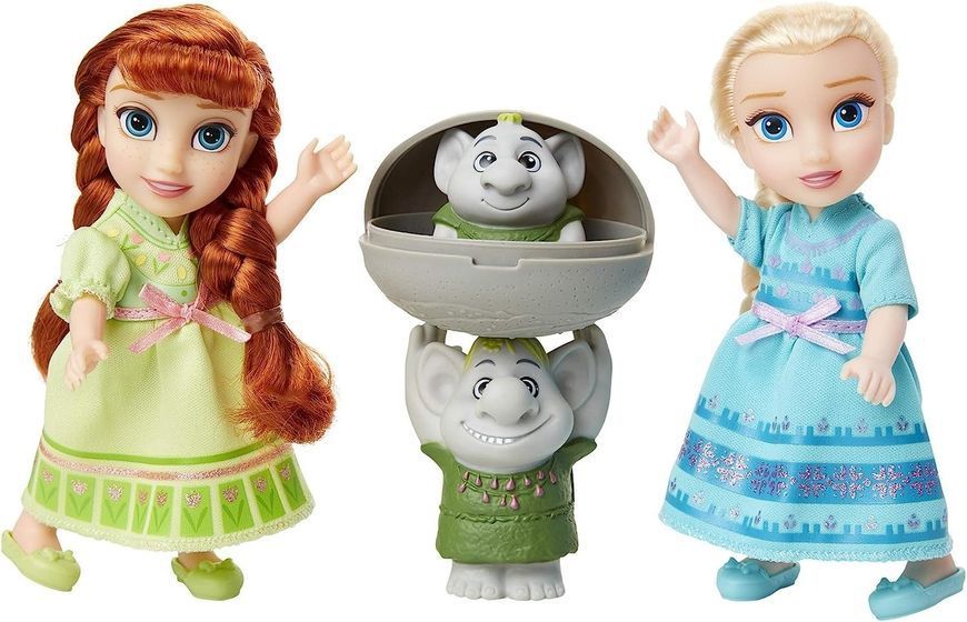 Ляльки Jakks Pacific Disney Frozen Petite Подарунковий набір Холодне серце Ельза та Анна з тролями, 15см 205271-3 фото