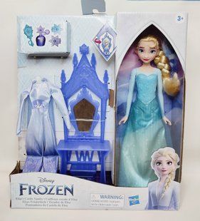 Лялька з аксесуарами Hasbro Disney Frozen Elsa Castle Vanity Холодне серце Ельза 28см, дві сукні F1847 фото