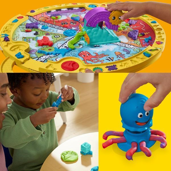 Набор для творчества Play-Doh Fold & Go Playmat Starter Set с пластилином с складным ковриком УЦЕНКА F9143 фото