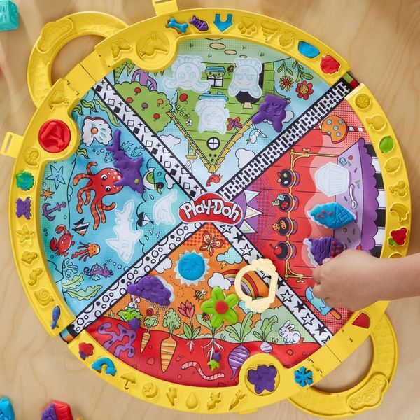 Набор для творчества Play-Doh Fold & Go Playmat Starter Set с пластилином с складным ковриком УЦЕНКА F9143 фото