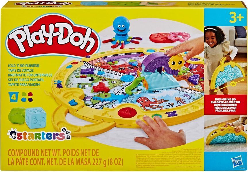 Набор для творчества Play-Doh Fold & Go Playmat Starter Set с пластилином с складным ковриком УЦЕНКА F9143 фото