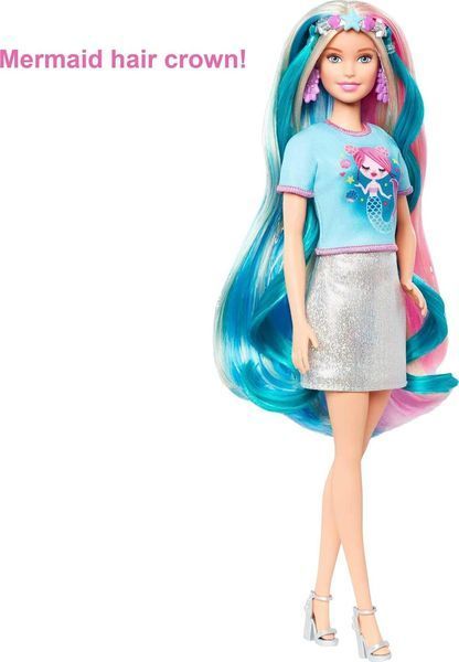 Кукла Barbie Fantasy Hair  Барби Фантазийные образы Русалки и Единорога GHN04 фото