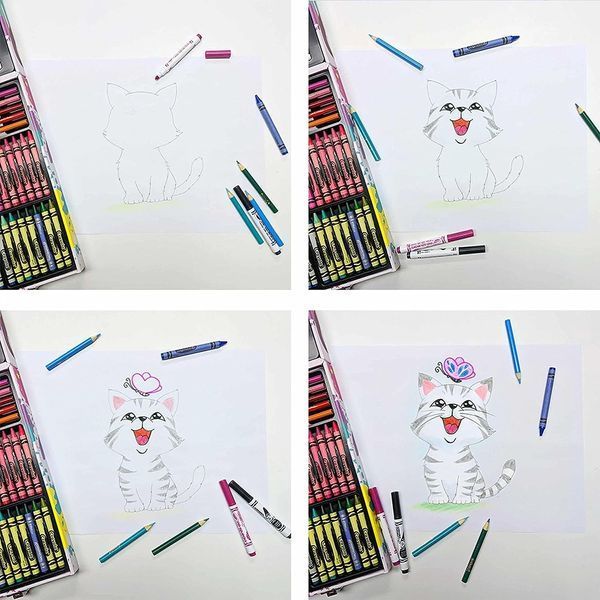Набір для малювання Арт-Кейс Crayola Rainbow Inspiration Art Case Рожевий, воскові олівці, фломастери, 140 од. 239326 фото