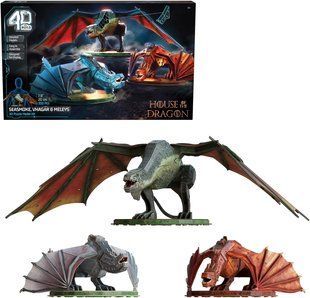 Пазл Spin Master 4D Build Game of Thrones House of The Dragon 3-Pack, 350 деталей УЦIНКА 6070754 фото