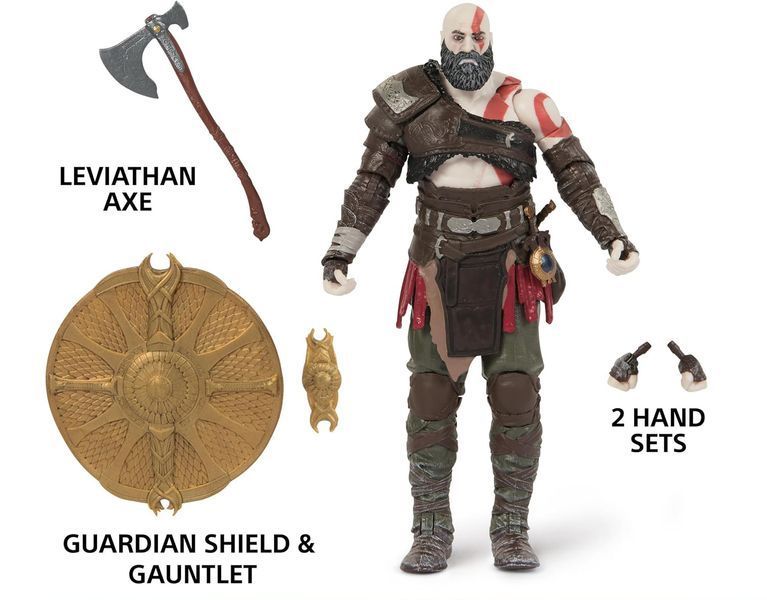 Колекційна фігурка Spin Master PlayStation God of War Ragnarok Kratos, GoW Кратос з аксесуарами, 15см 6068730 фото